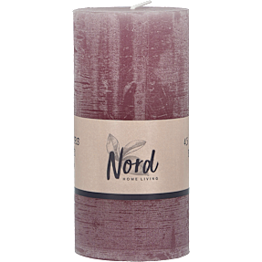 Salling rustikt bloklys 6x12,5 cm - lyng