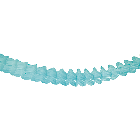 Salling guirlande i papir L: 4 meter - Lyseblå