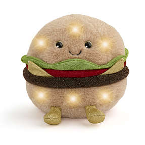 Fao Schwarz Burger bamse m. lyd og lys 28 cm