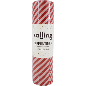 Salling serpentiner L: 3 meter - Rød