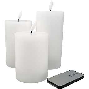 LED bloklys 3-pak - hvid