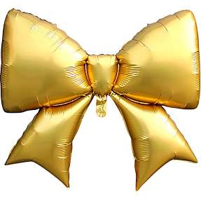 Folieballon sløjfe H:75 cm - Guld