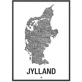 Jylland, byer - 70x100 cm