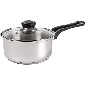 Køkkenchef kasserolle m/låg - stål (1,5L)