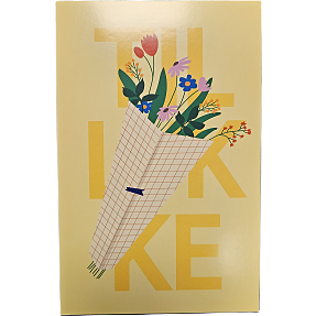 Salling kort med kuvert - blomster