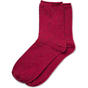 VRS dame glimmerstrømper str. onesize - rød