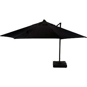 Bergamo hængeparasol inkl. fod - sort