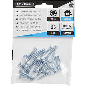 HomeFixer skruer 4.0x25 mm 25 stk