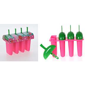 Isforme 4 stk - pink/grøn