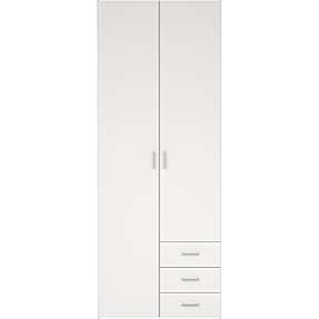 Space garderobeskab - hvid