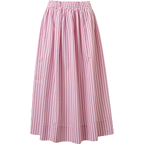 VRS dame stribet nederdel str. 2XL - rosa