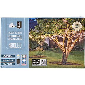 Lyskæde med 480 LED - varm hvid