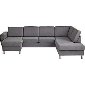 Rom Nordic venstrevendt U-sofa - antracit