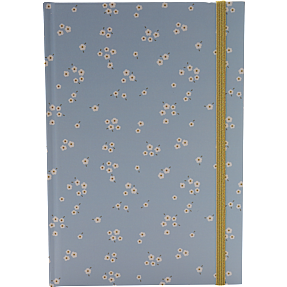 Danpen notesbog A5 - blomster/blå