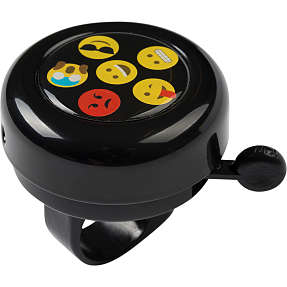321 Go! ringeklokke med smileys - sort