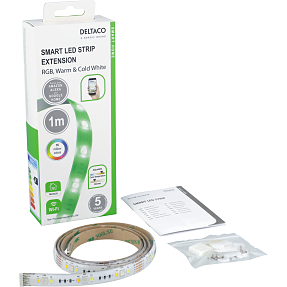 Deltaco Smart Lysrem Forlænger 1 m. (RGB)