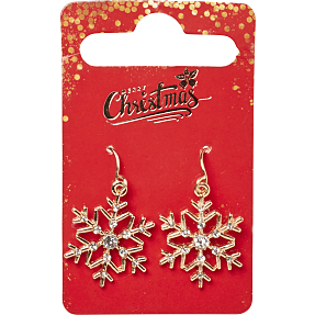 CBYH dame jule øreringe med snefnug - guld