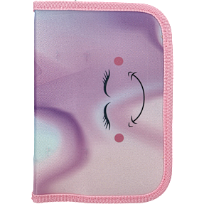 Danpen penalhus med indhold - lyserød/lilla/lyseblå