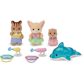 Sylvanian Families børnehavevenner - badebassin trio