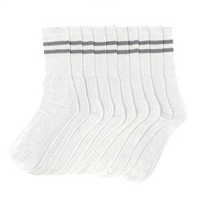 VRS herre 10-pak tennisstrømper str. 43/46 - hvid