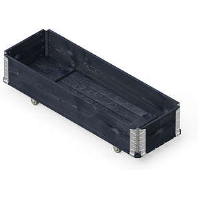 Pindstrup krydderurtehøjbed 120x40 cm - sort