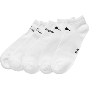 Kappa 5-pak footies str. 39/42 - hvid