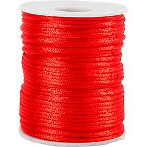 Creotime satinsnor 50 meter - rød