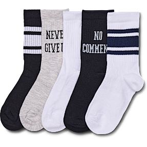 VRS børn 5-pak strømper str. 26/30 - grå/hvid/sort