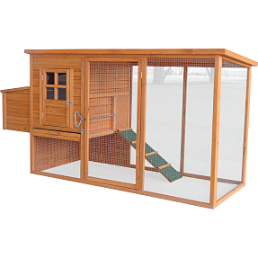 HORTUS hønsehus i brunbejset træ