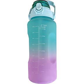 Motivationsflaske - turkis/lilla (2L)