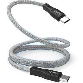 SBS magnetisk USB-C kabel 1 meter - grå