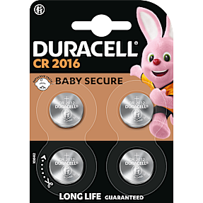 Duracell knapcelle CR 2016 batterier 4-pak