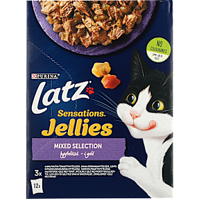 Vådfoder i gelé m. okse, kylling, laks og ørred