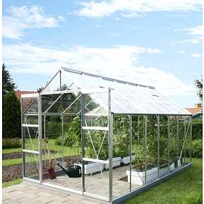 Uranus 11500 drivhus inkl. sokkel - aluminium