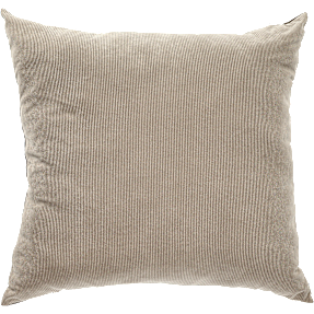 Salling pyntepude i fløjl - brun og sandfarvet