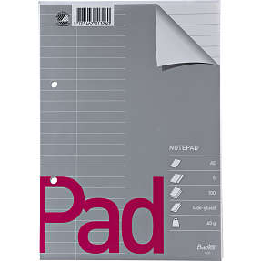 5-pak Bantex standardblokke A5 linjeret