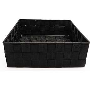 Fletkurv i rattan - sort