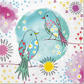 Mønstrede servietter 33x33 cm 20-pak