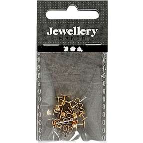 Ørestik forgyldt l: 13 mm 10 stk.