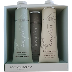 Gaveæske m. håndscrub, håndcreme og neglebåndscreme