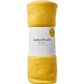 BASIS fleeceplaid 130x160 cm - varm gul