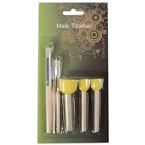 Stencil penselsæt 6 stk