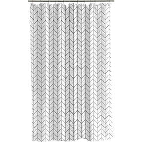 Salling badeforhæng - gråhvid