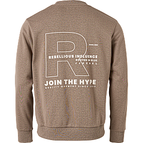 JJ REBEL herre sweatshirt str. L - brun