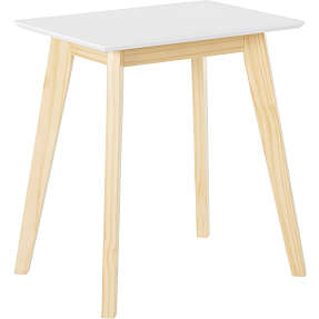 Cody hjørnebord - hvid og trælook