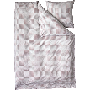 BASIS sengetøj 140x200 cm - grå med diamanter