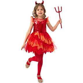 Halloween djævlekjole kostume str. 140