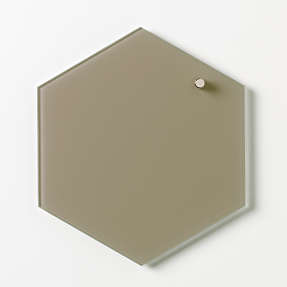 Naga magnetisk hexagon glastavle 21x24 cm - beige
