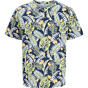 JJ REBEL herre T-shirt med print str. 2XL - mørkeblå