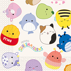 Mønstrede servietter 33x33 cm 20-pak - Squishmellow